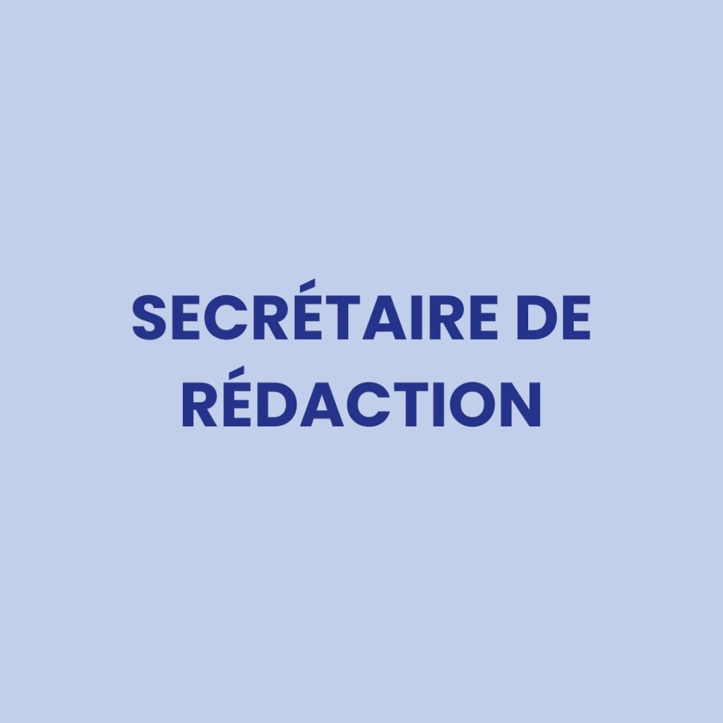 Secrétaire de rédaction