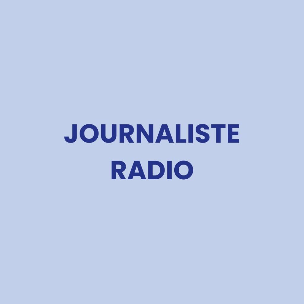 Journaliste radio