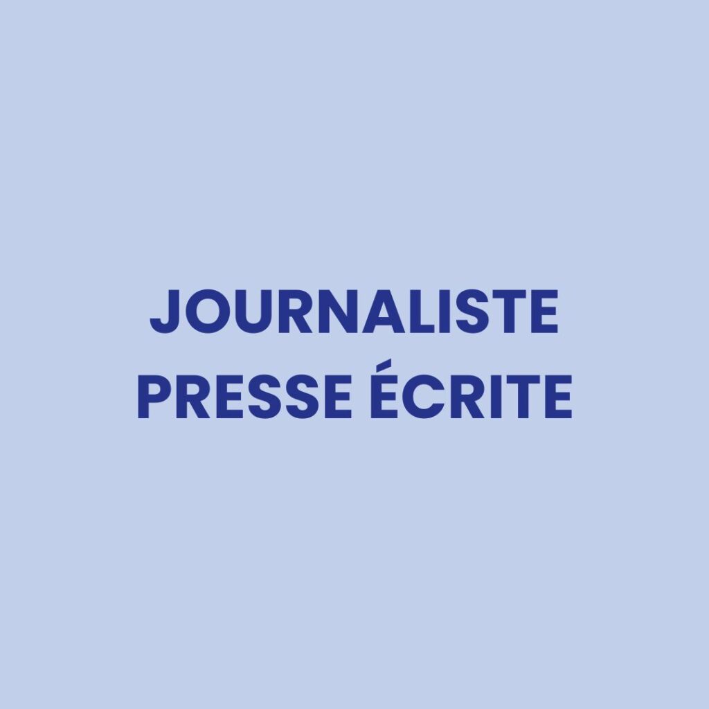 Journaliste presse écrite