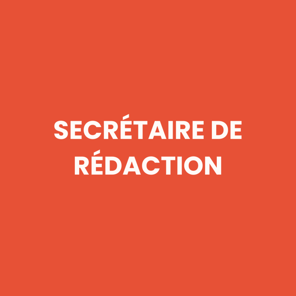 Secrétaire de rédaction