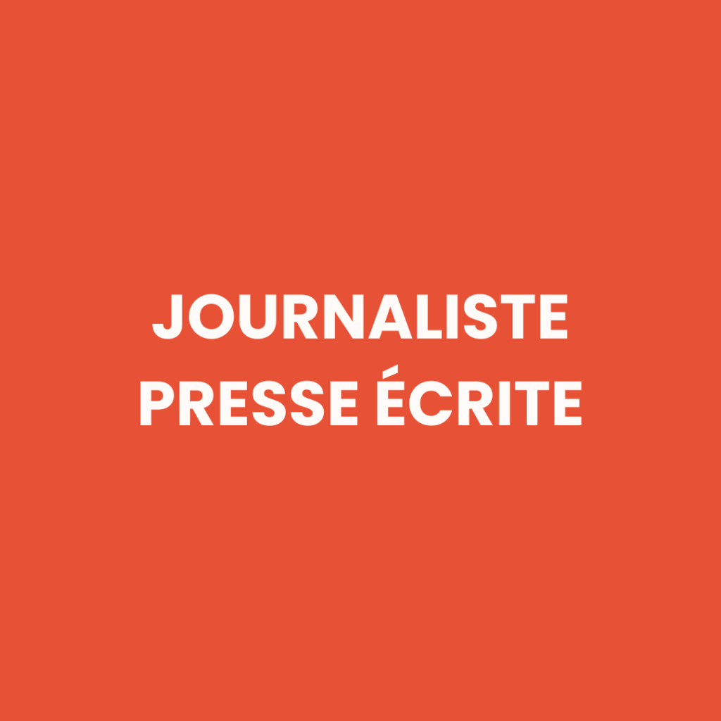 Journaliste presse écrite