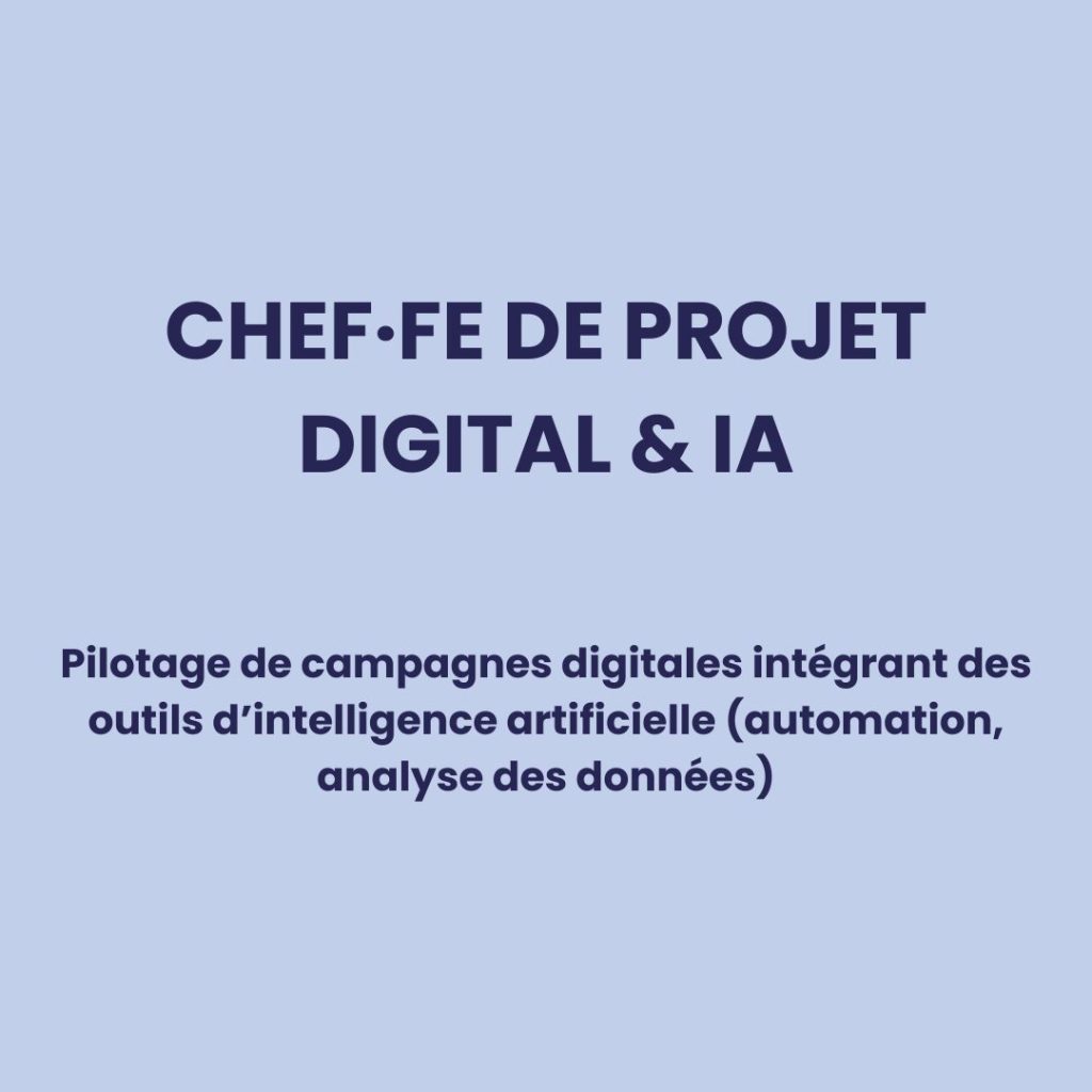 Chef·fe de projet digital & IA
