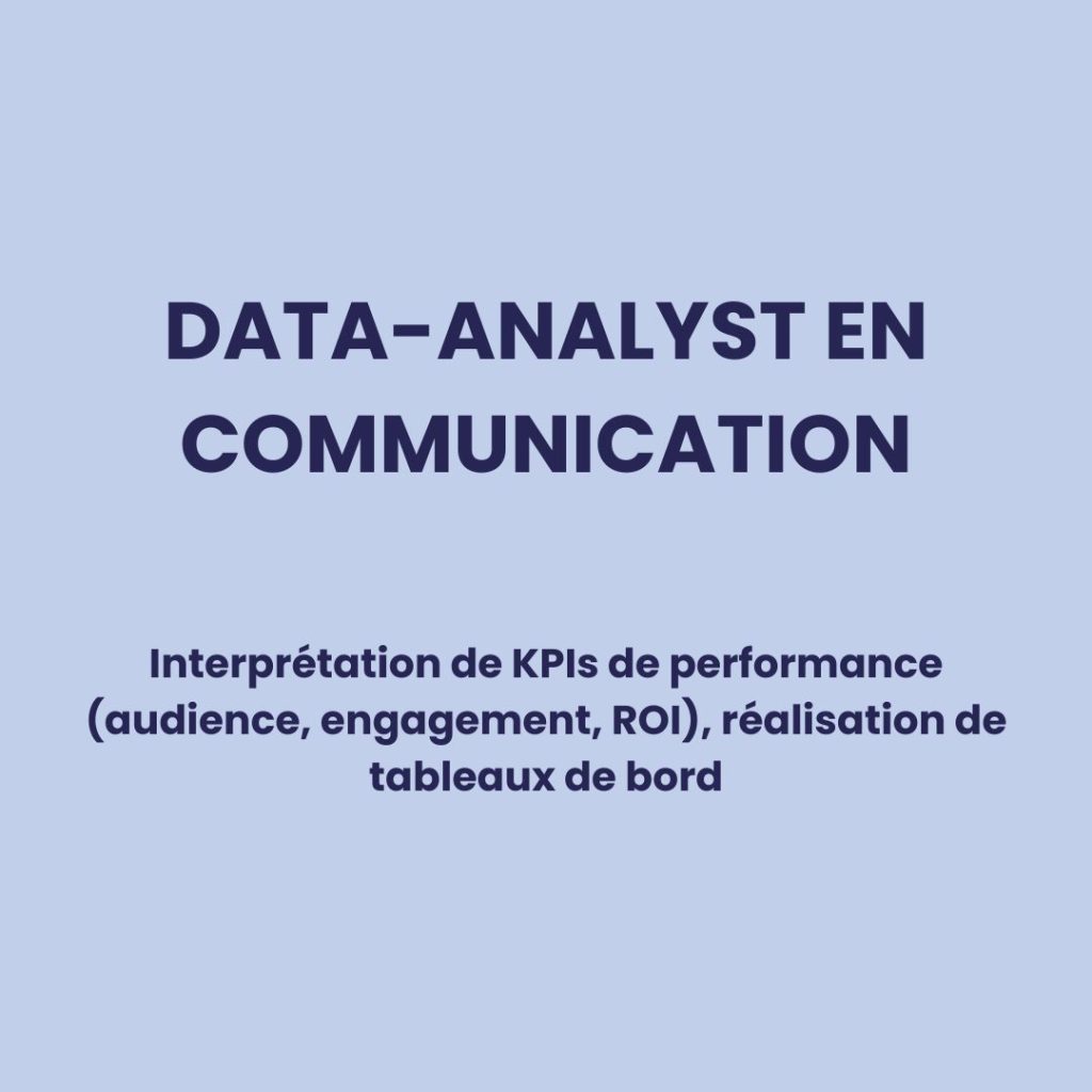 Data-analyst en communication