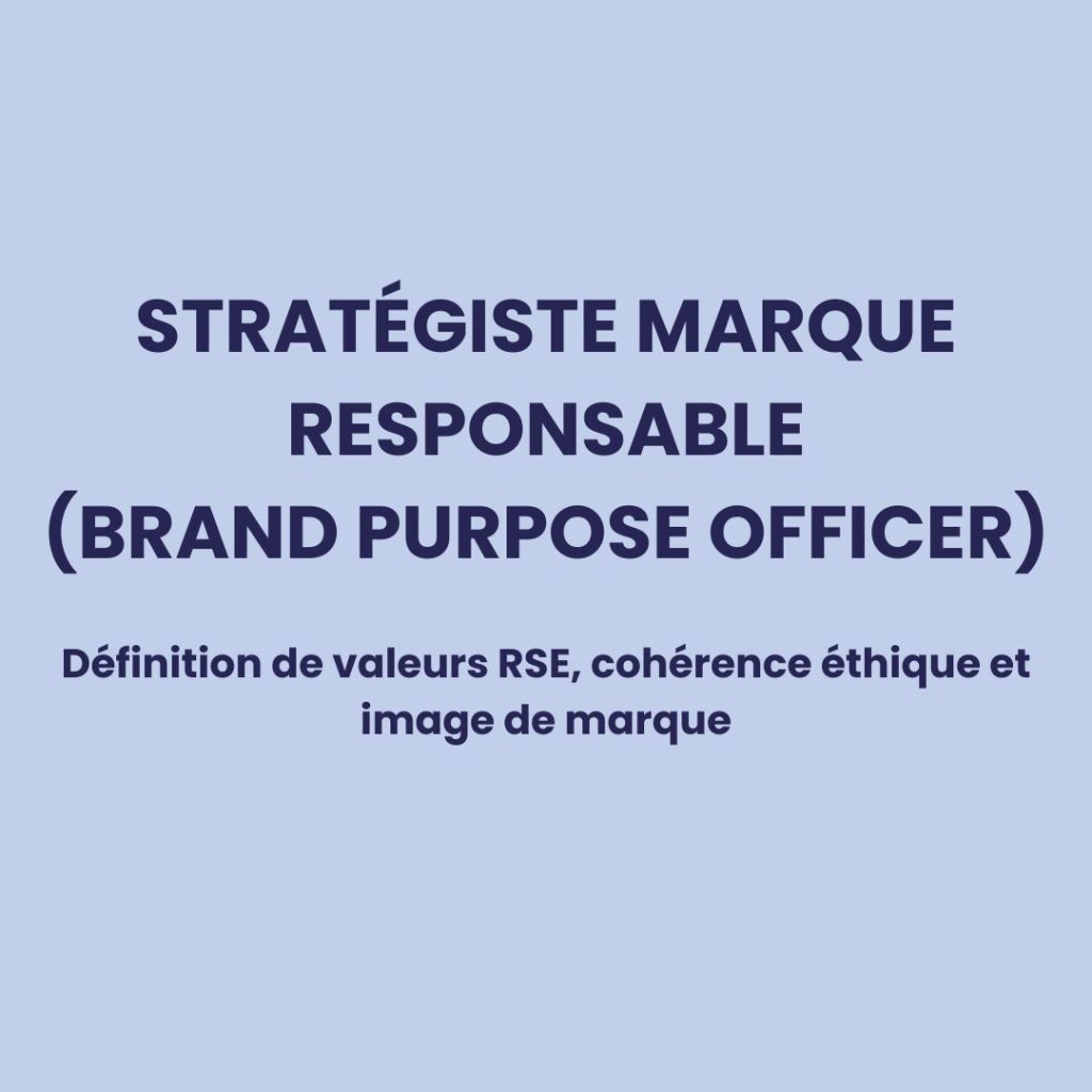 Stratégiste marque responsable (Brand Purpose Officer)
