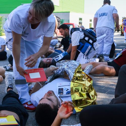 Exercice NOVI. Photo : Alice Papon-Vidal, CHU Clermont.